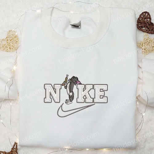 Tom Hunter x Nike Cartoon Sweatshirt: Tom & Jerry Embroidered Shirt Perfect Family Gift