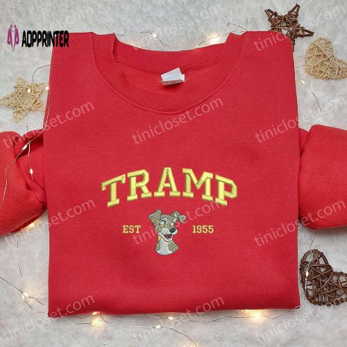 Vintage Tramp Est 1955 Embroidered Shirt & Disney Characters Hoodie – Perfect Cartoon Gift