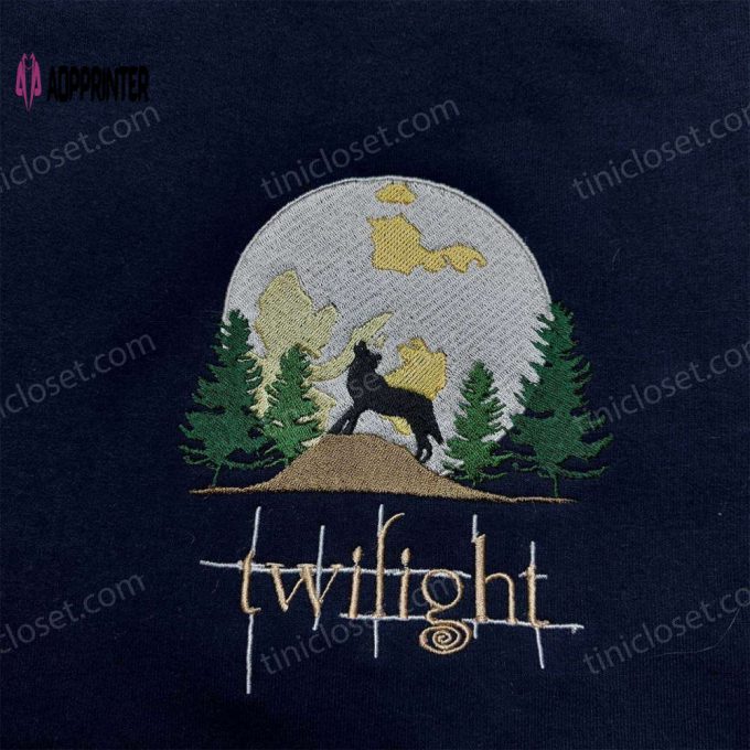 Twilight Embroidered Sweatshirt & Vintage Moon Forks Hoodie: Perfect Gifts for Twilight Saga Fans