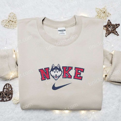 UConn Huskies x Nike Embroidered Shirt & Hoodie: NCAA Sports Gear Perfect Gift Idea