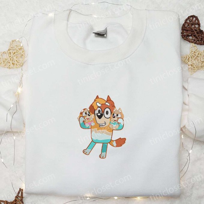 Uncle Rad With Kids Embroidered Shirt & Bluey Cartoon Hoodie: Perfect Father’s Day Gift Idea