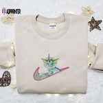 Vaporeon x Nike Swoosh Embroidered Shirt & Pokemon Anime Hoodie – Best Gift Idea