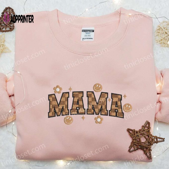 Vintage Checkered Mama Embroidered Shirt Mother s Day Hoodie – Best Holiday Gift Idea