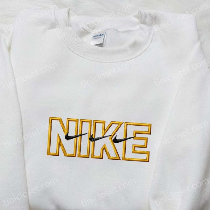 Vintage Retro Nike Swoosh Embroidered Shirt – Nike Inspired Gift for Family