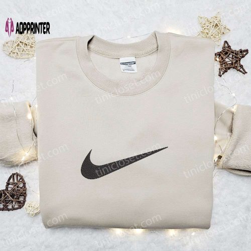 Nike x Violet Cow Embroidered Sweatshirt: Animal Embroidered Shirt Perfect Gift for All Occasions