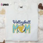 Volleyball Mom Embroidered Shirt & Sports Hoodie – Perfect Mother’s Day Gift Idea