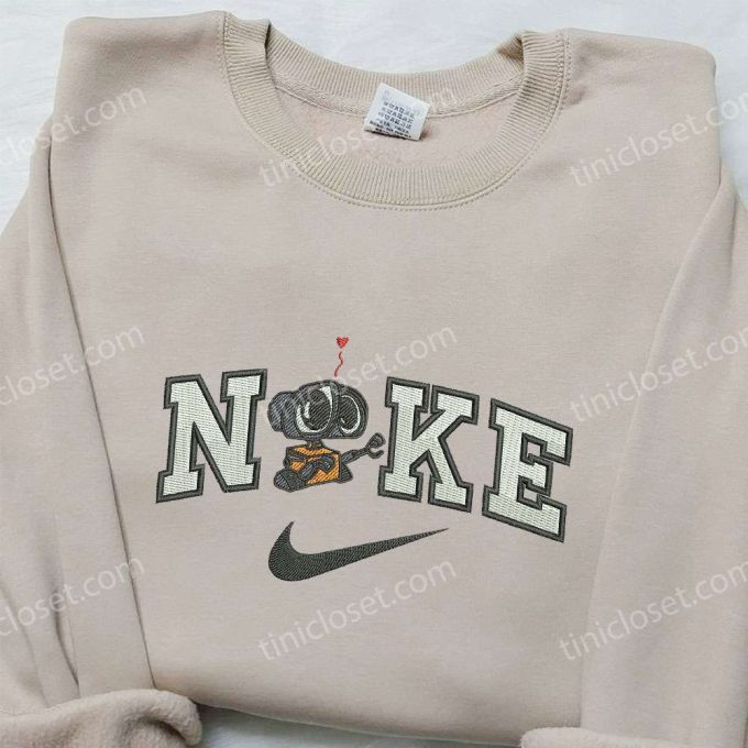 Wall-E x Nike Embroidered Hoodie & Disney Shirt: Unique Nike Inspired Apparel