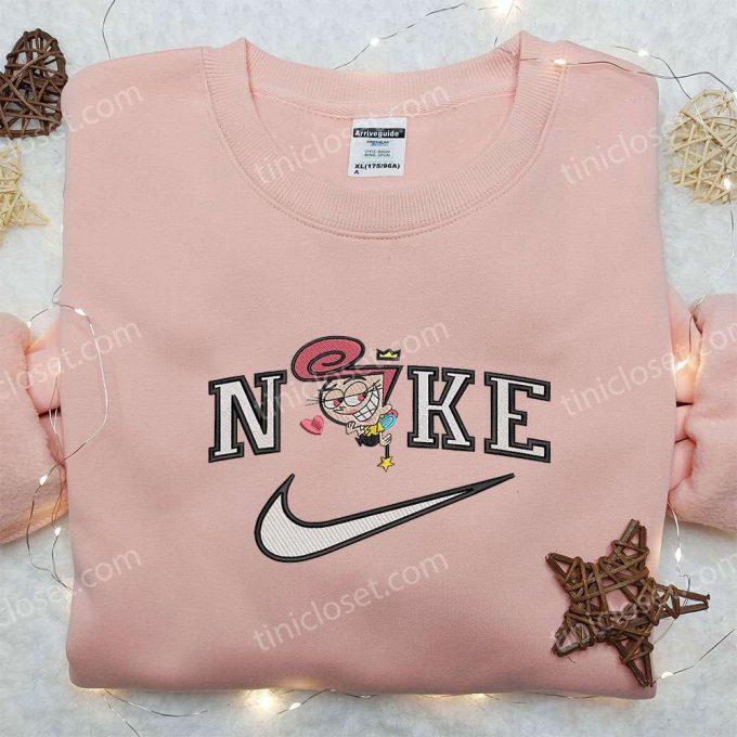 Wanda Fairywinkle x Nike Embroidered Hoodie – The Fairly OddParents & Nike Inspired Shirt