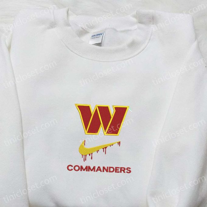 Washington Commanders Nike Swoosh Drip Embroidered Shirt & NFL Sports Hoodie: Best Fandom Gift Ideas