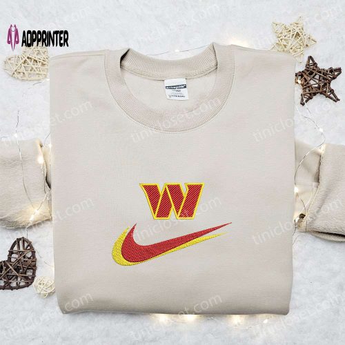 Washington Commanders Nike Swoosh Drip Embroidered Shirt & NFL Sports Hoodie: Best Fandom Gift Ideas