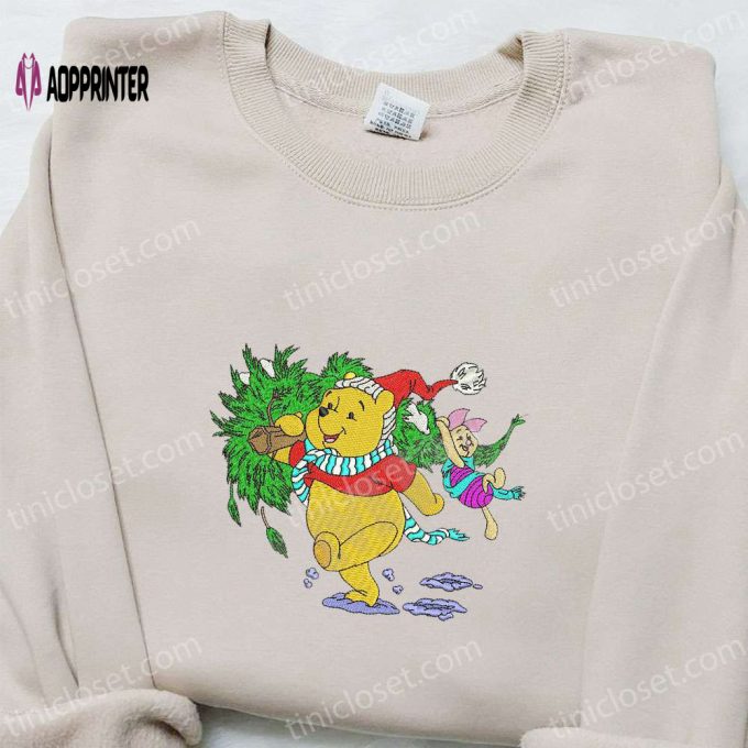 Winnie The Pooh & Piglet Christmas Embroidered Shirt: Disney s Best Gift Idea