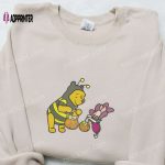 Winnie The Pooh & Piglet Halloween Embroidered Sweatshirt: Disney Cartoon Hoodie & Shirt