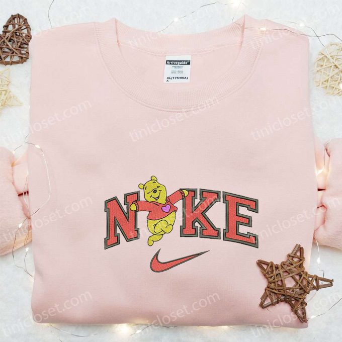 Winnie The Pooh Heart Sweater x Nike Embroidered Shirt: Valentine’s Day Hoodie – Best Holiday Gift Ideas