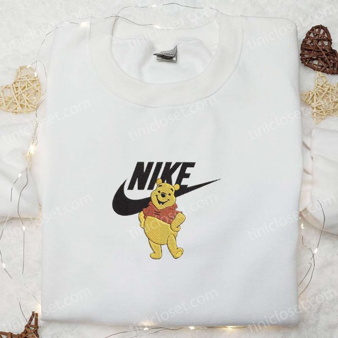 Winnie the Pooh x Nike Embroidered Sweatshirt: Disney Characters Shirt – Best Family Gift Ideas