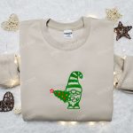 Winter Gnome Christmas Tree Embroidered T-shirt: Best Christmas Gift Idea for Festive Style