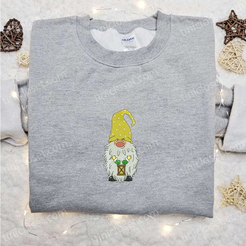 Cute Winter Gnome Smile Embroidered Sweatshirt – Best Christmas Gift Ideas for Family