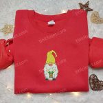 Cute Winter Gnome Smile Embroidered Sweatshirt – Best Christmas Gift Ideas for Family