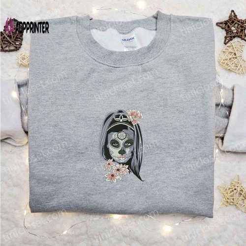 Custom Embroidered Woman Devil Mask Sweatshirt – Best Family Gift Ideas