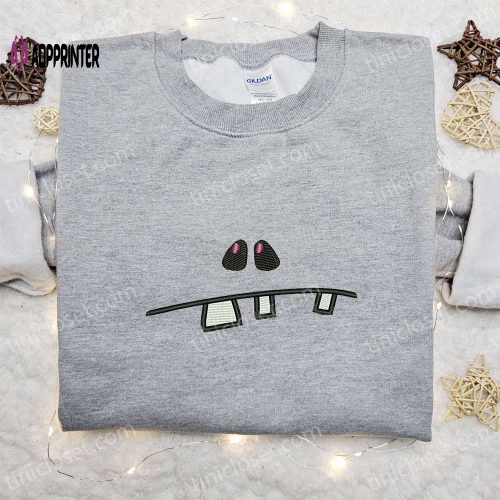 Spooky Zombie Mouth Embroidered Sweatshirt – Perfect Halloween Gift Idea!