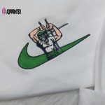 Zoro One Piece Nike Swoosh Shirt & Sweatshirt: Anime Embroidered Hoodie