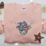 4th of July Patriotic Cow Embroidered Shirt: Best Patriotic Shirts & National Day Gifts