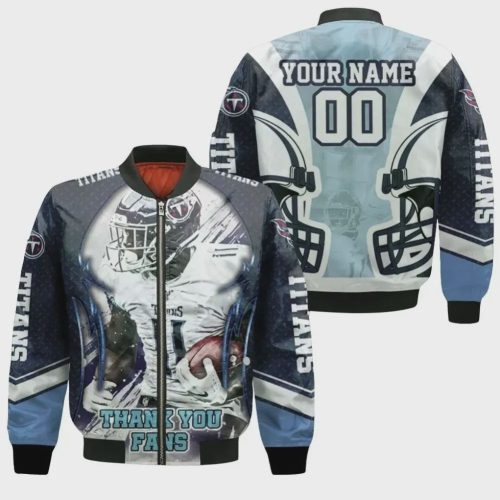 A.J.Brown Tennessee Titans Afc South Personalized Logo Bomber Jacket