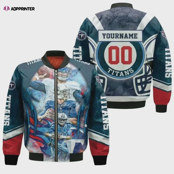 Afc South Division Tennessee Personalized Titans Team Logo Bomber Jacket