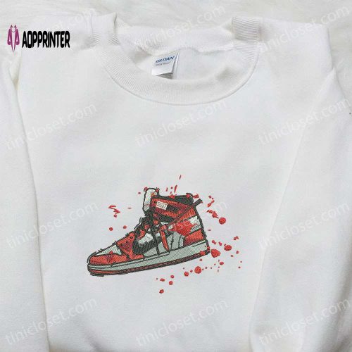 Spooky Skeleton Hand x Nike Embroidered Sweatshirt – Halloween Inspired Shirt