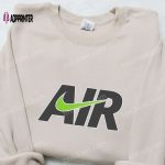 Air x Swoosh Embroidered Sweatshirt – Nike Inspired Shirt Perfect Family Gift