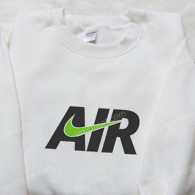 Air x Swoosh Embroidered Sweatshirt – Nike Inspired Shirt Perfect Family Gift