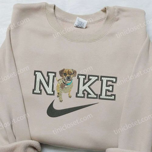 Airedale Terrier x Nike Embroidered Shirt: Custom Animal Design for Fashionable Nike Lovers