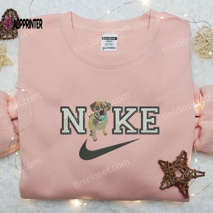 Airedale Terrier x Nike Embroidered Shirt: Custom Animal Design for Fashionable Nike Lovers