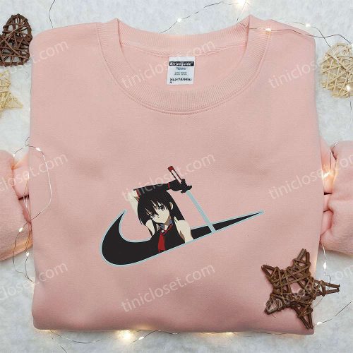 Anime Embroidered Hoodie & Shirts: Akame x Nike Swoosh Akame ga Kill! & Nike Inspired