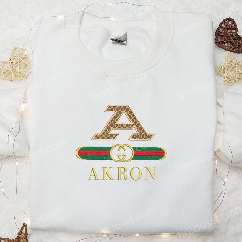 Stylish Akron Zips x Gucci Embroidered Shirt & NCAA Sports Hoodie: Perfect Gift Idea!