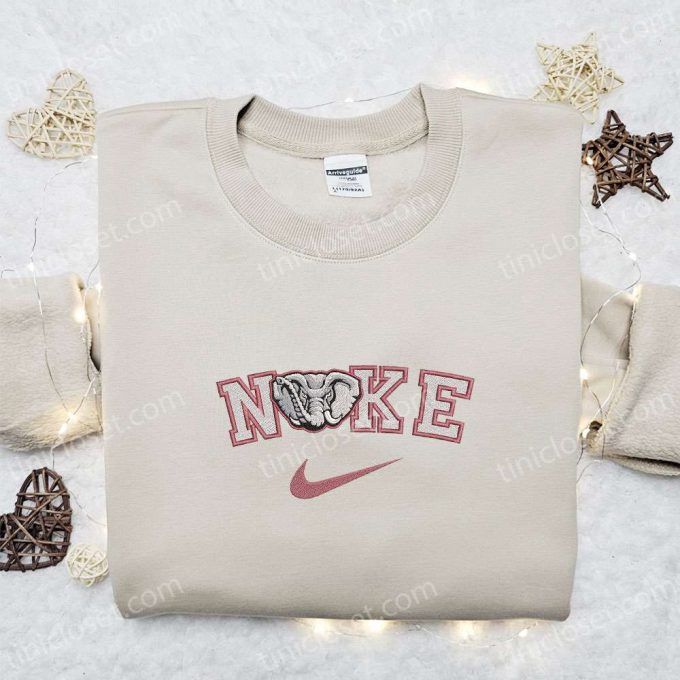 Alabama Crimson Tide x Nike Embroidered Shirt & NCAA Sports Hoodie: Best Gift Idea