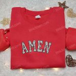 Stylish Amen Leopard Embroidered Shirt & Thanksgiving Hoodie: Best Holiday Gift Ideas