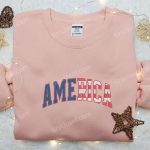 Show Your Patriotism with America Embroidered Shirt – Perfect National Day Gift!