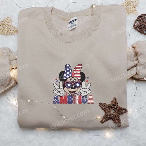 Shop the America Minnie Mouse Independence Day Embroidered Shirt – Best Disney Patriotic Shirts