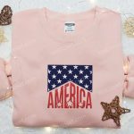 Celebrate Independence Day with America 4th of July Embroidered Shirt