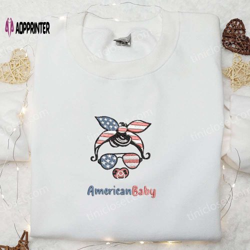 American Bad Bunny Embroidered Shirt: Best Patriotic Shirt for National Day Gifts