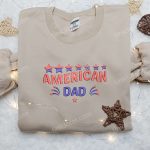 American Dad Embroidered Shirt: Best Patriotic Shirts for National Day Gifts