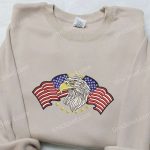 American Flag & Eagle Embroidered Shirt: Perfect National Day Gifts Best Patriotic Shirts