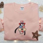 American Goofy 4th of July Embroidered Shirt: Best Patriotic Disney Shirt