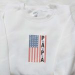 American Papa Embroidered Shirt – Best Patriotic Shirts for National Day Gifts