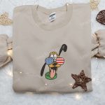 American Pluto Embroidered Shirt: Disney National Day Gift