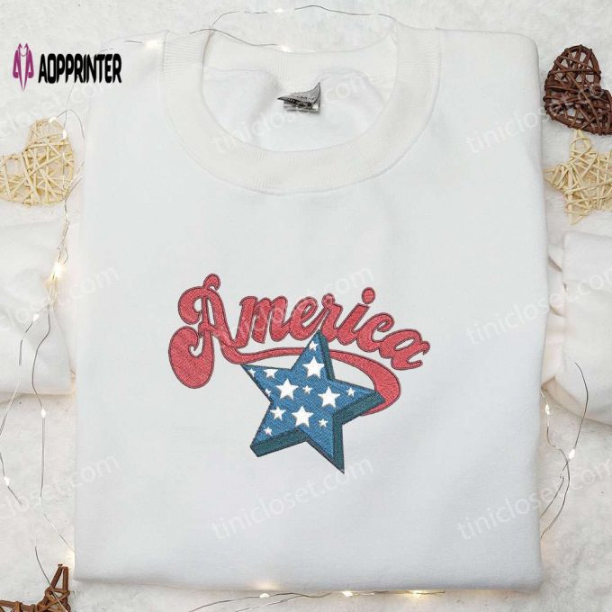 Show Your Patriotism with American Star Embroidered Shirt – Best National Day Gifts