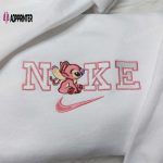 Angel Stitch Nike Embroidered Sweatshirt Lilo & Stitch Hoodie – Custom Nike Logo Shirt