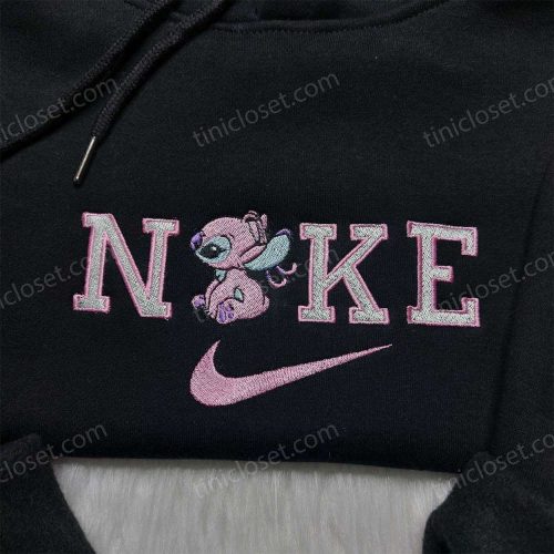 Angel Stitch x Nike Embroidered Sweatshirt & Lilo and Stitch Disney Shirt – Custom Nike Embroidery