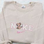 Angel x Nike Cartoon Embroidered Sweatshirt Best Nike Inspired Hoodie for Birthday Gifts