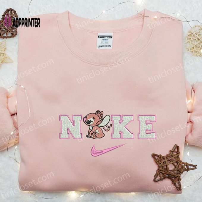 Angel x Nike Cartoon Embroidered Sweatshirt Best Nike Inspired Hoodie for Birthday Gifts